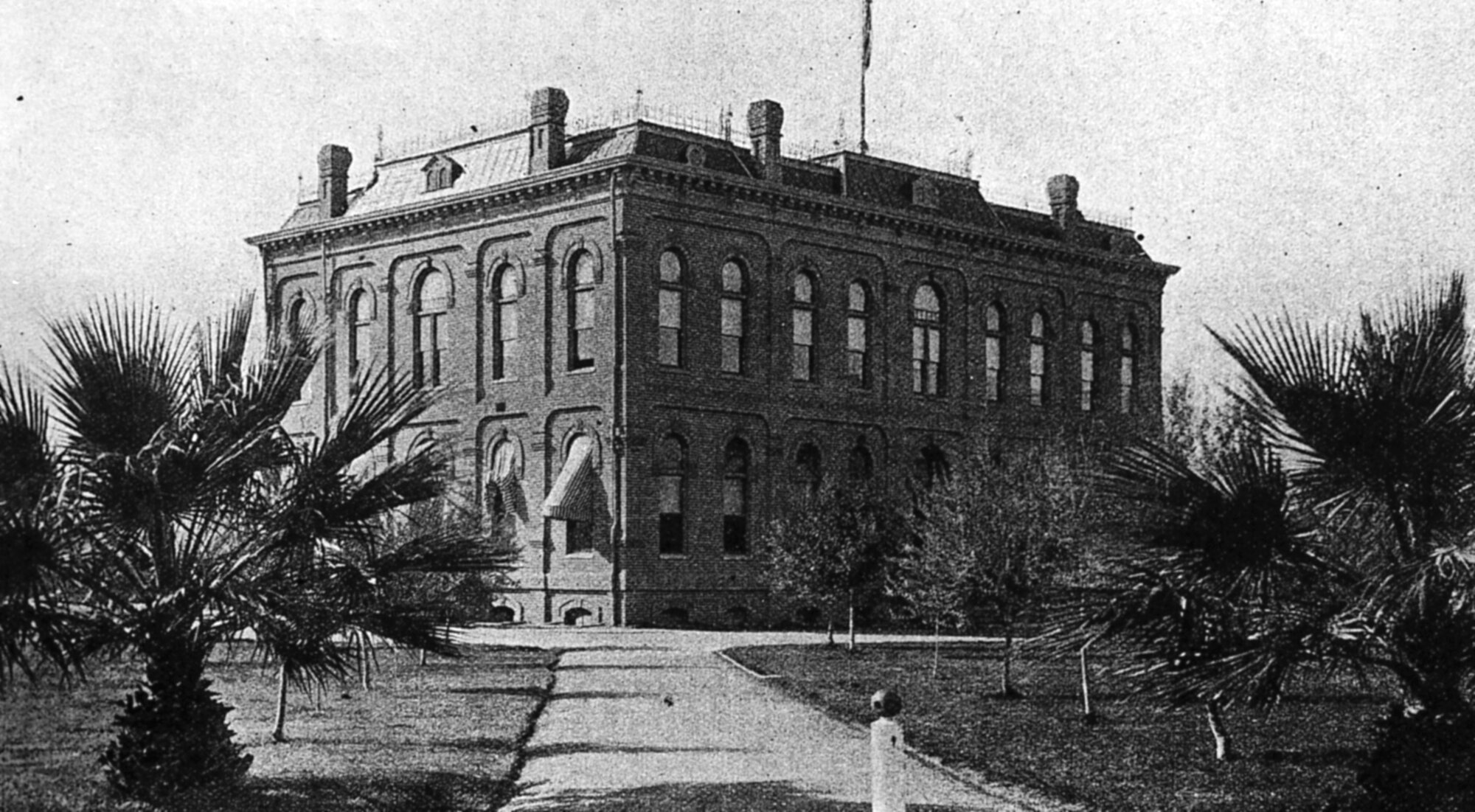 Archival photograph of an early brick civic building in Phoenix