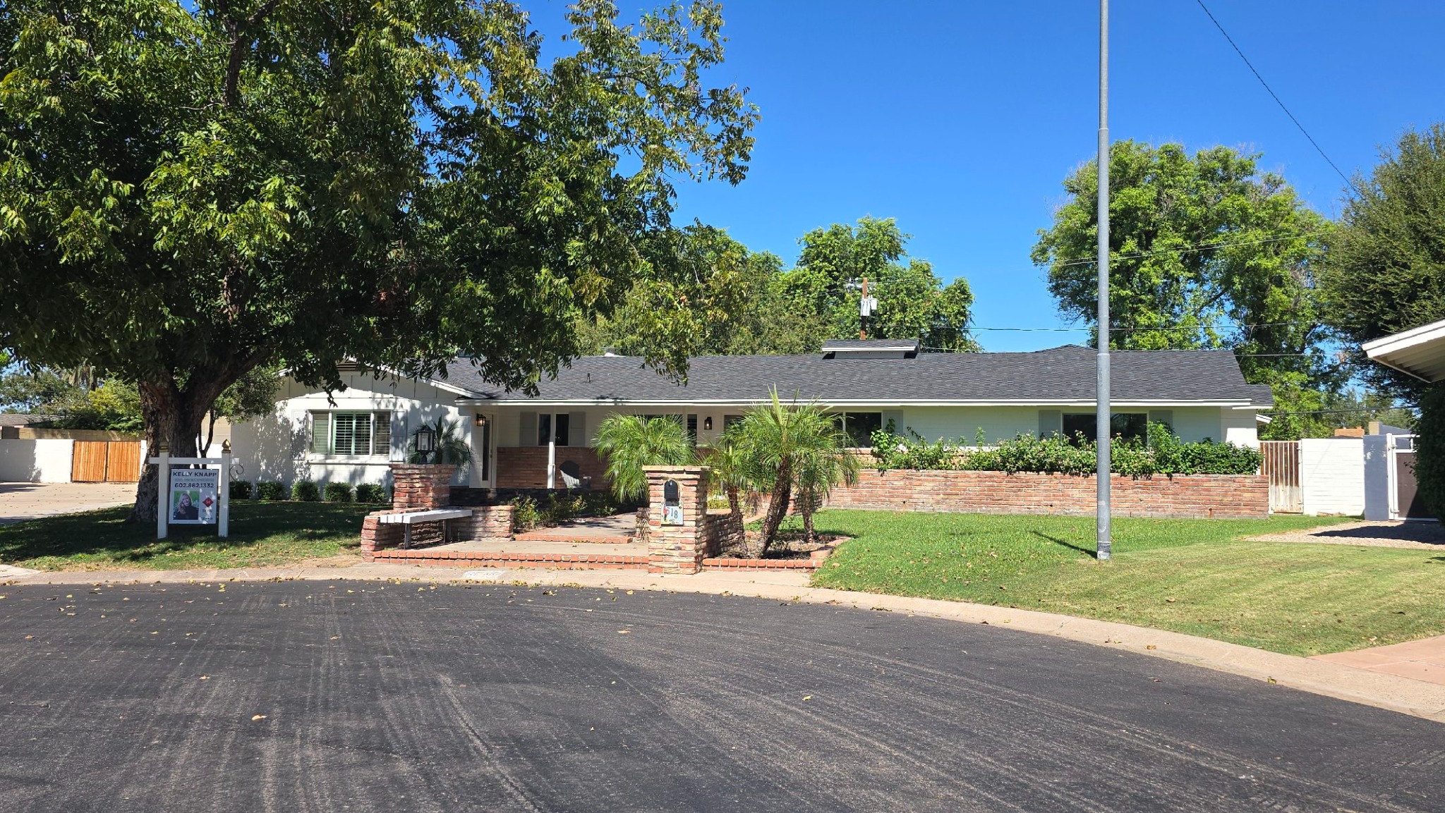 Home for sale in North Central Phoenix, photographed from the street